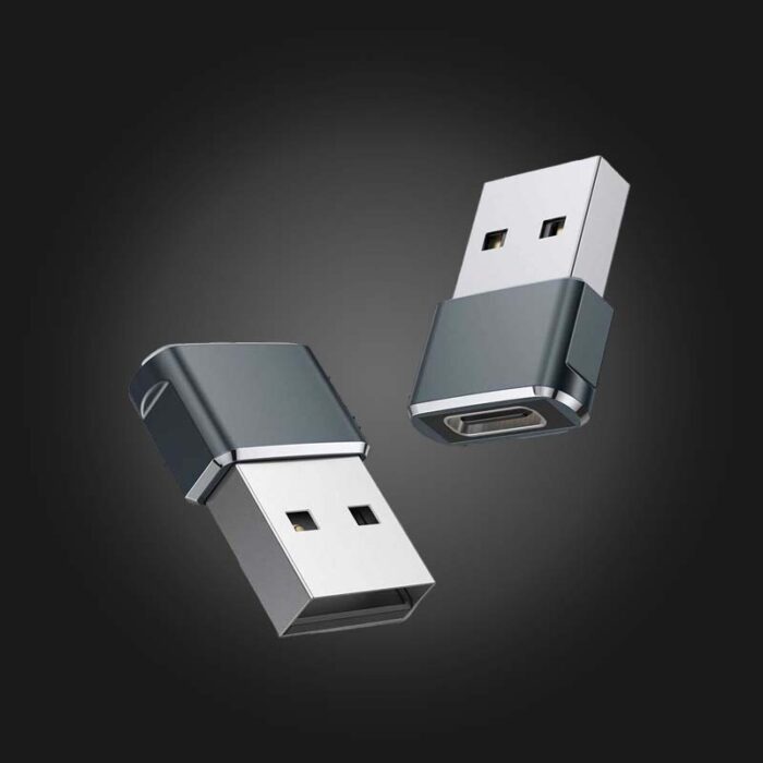 USB Male to USB C Female Adapter USB Male to USB C Female Adapter - Image 1