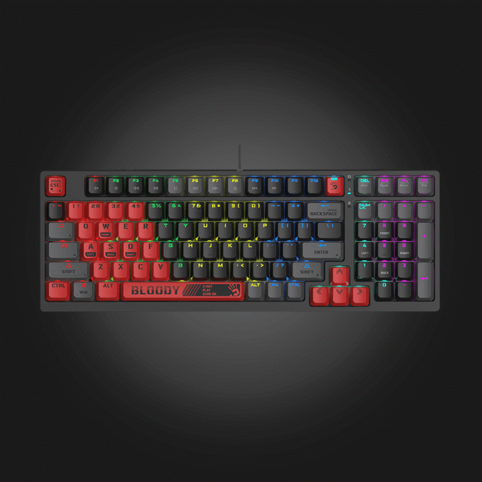 A4tech Bloody S98 RGB Mechanical Gaming Keyboard Red A4tech Bloody S98 RGB Mechanical Gaming Keyboard Energy Red - Image 1