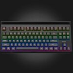 NOXO SPECTER Mechanical Rainbow Backlit Gaming Keyboard BLUE Switch EN/RU Black