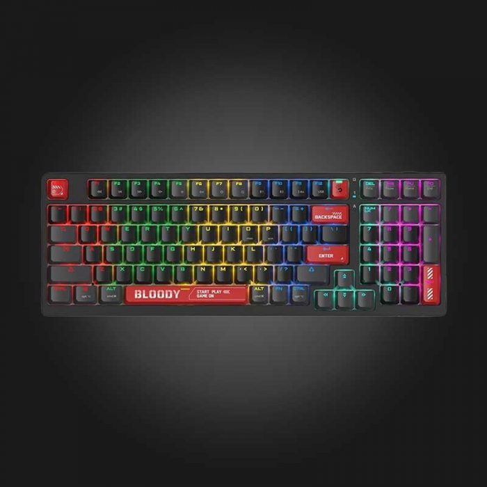 A4Tech Bloody WS98 Dual-Core Wireless Mechanical Keyboard Sports Red - Image 1