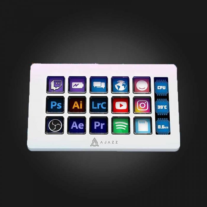ajazz-white Ajazz AKP153 Stream Deck White - Image 1