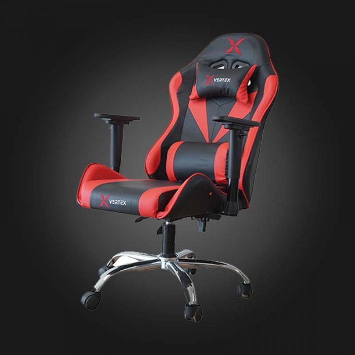 Vertex Gemu Gaming Chair Black & Red PVC - Image 1