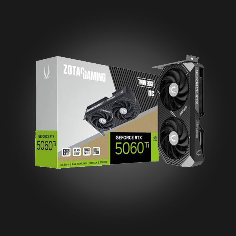 ZOTAC-Gaming-GeForce-RTX-5060-TI-Twin-Edge-8GB ZOTAC Gaming GeForce RTX 5060 TI Twin Edge 8GB - სურათი 1