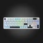 aula f108 pro wireless light blue white black purple reaper