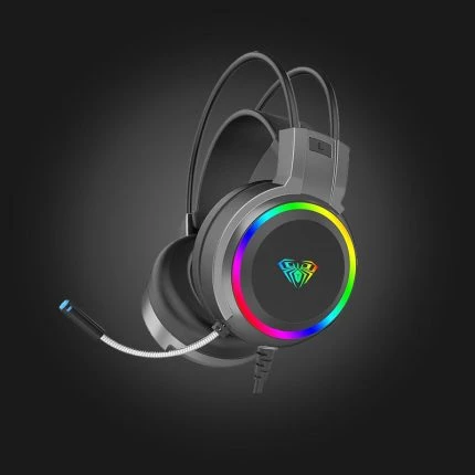 AULA S608 RGB Wired Black — ყურსასმენი