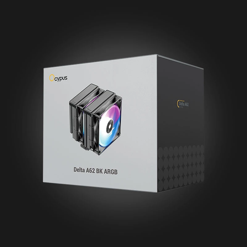 Ocypus Delta A62 ARGB Black — პროცესორის გაგრილება