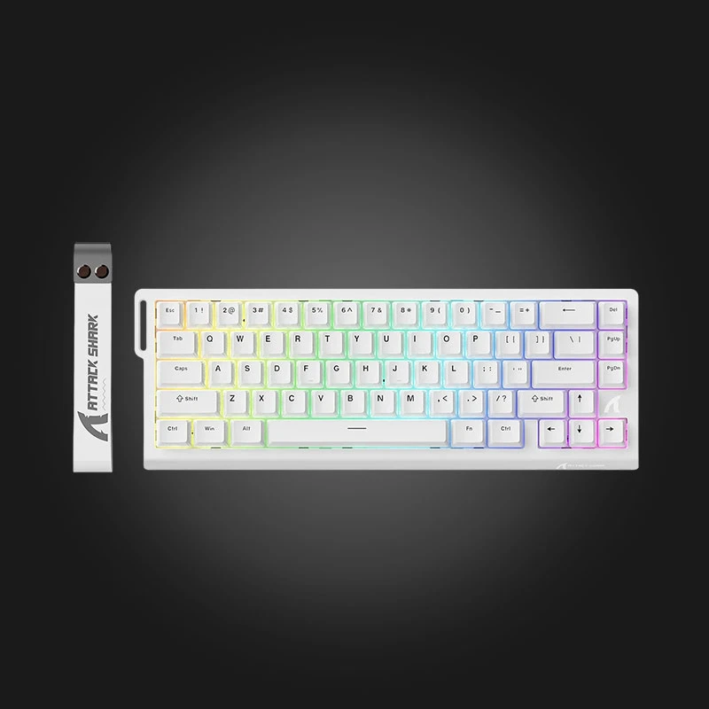 AttackShark X68 HE Standard White — კლავიატურა