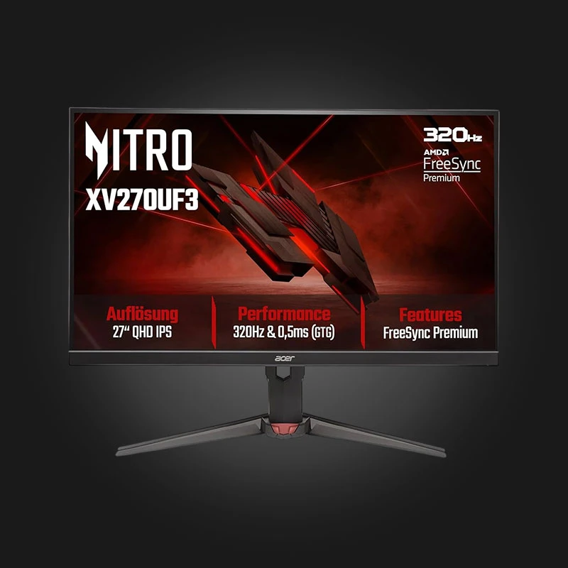 Acer Nitro XV270U 27" FastIPS, WQHD, 320hz, 0.5ms Gaming Monitor — მონიტორი