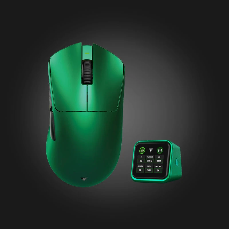 Teevolution Terra Pro Green Wireless With Screen — მაუსი