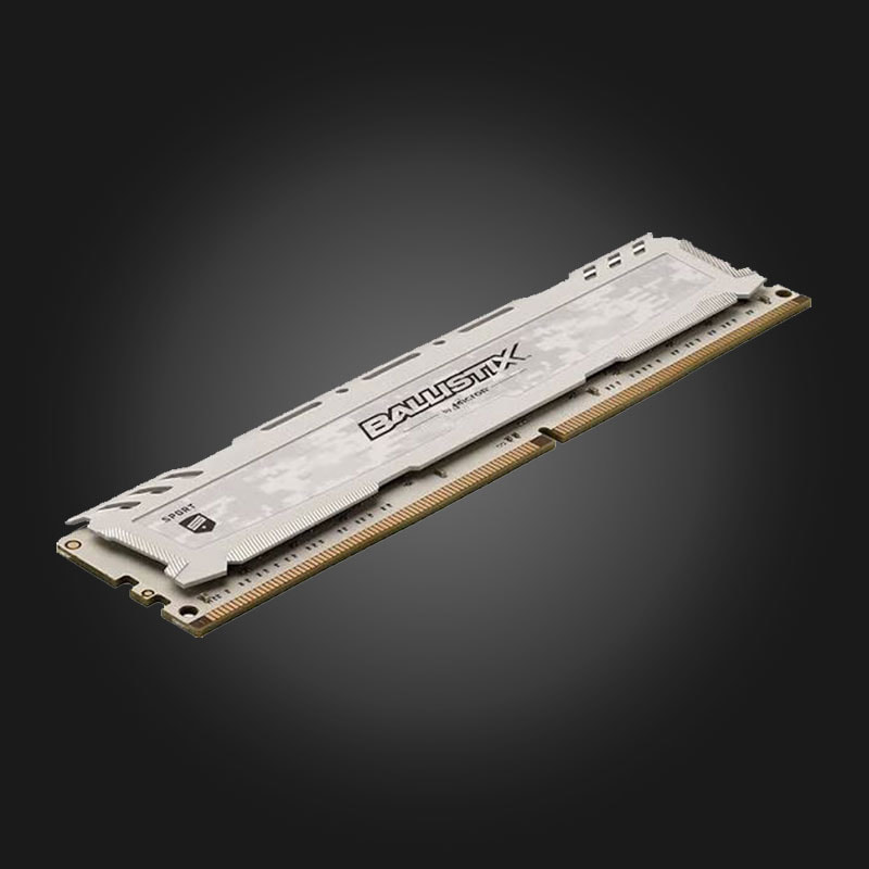Ballistix-micron-2400-16GB-white Crucial Ballistix Micron 16GB 2400MT/s White CL 16 - Image 1