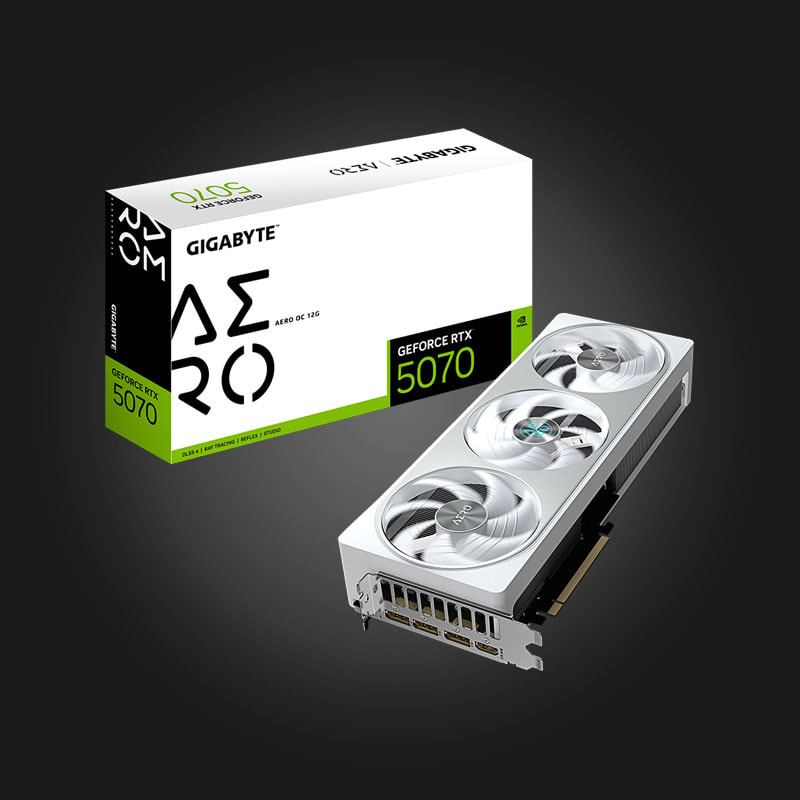 Gigabyte-GeForce-RTX-5070-AERO-OC-12GB Gigabyte GeForce RTX 5070 AERO OC 12GB — ვიდეო ბარათი