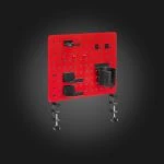 Vertex VX-GPB-02R Gaming Clamp-on Desk Pegboard Red — მაგიდის პეგბორდი