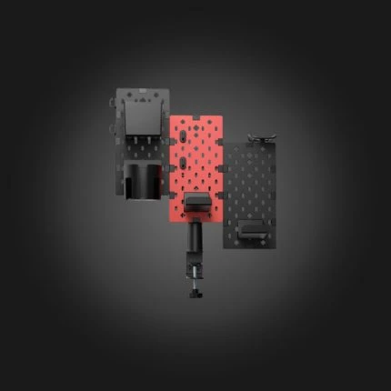 Vertex VX-3PB-03B 3-Piece Desk Mounted Rotating Pegboard Black/Red — მაგიდის პეგბორდი