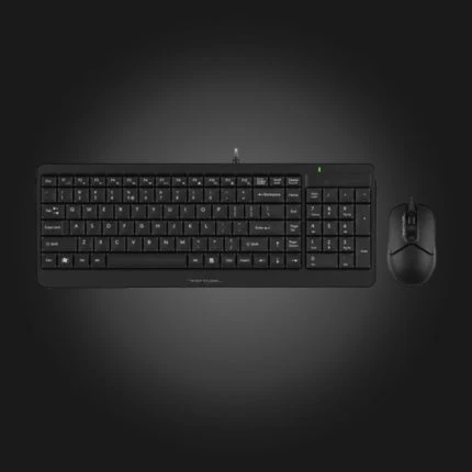 A4Tech Fstyler F1512 2-Section Desktop Set Black — კლავიატურა და მაუსი