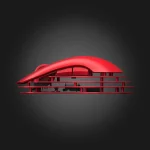 Ajazz M259 Red — red mouse, side view