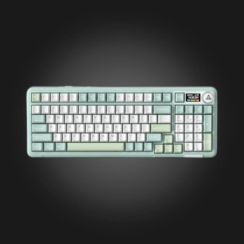 gge-45795-677500e3f4155f49cc32f45740a1c63466ecf4009de2d570502ddf846c392423 Solakaka A99 Pro Mint Blue — keyboard, front view