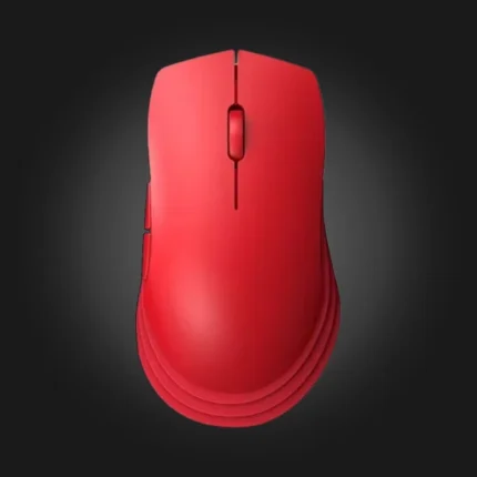 Ajazz M259 Red — red mouse, top view