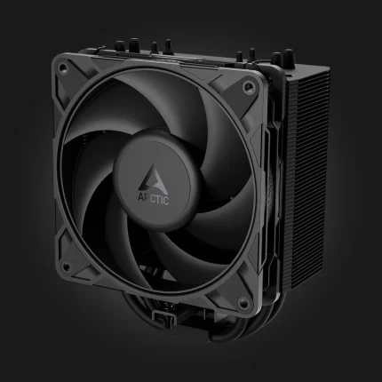Arctic Freezer 36-S Black — წინა და გვერდითი ხედი ვენტილატორით