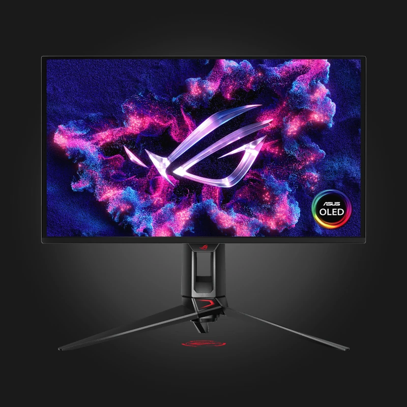 Asus ROG Swift OLED PG27UCDM — 1 Asus ROG Swift OLED PG27UCDM მონიტორი — წინა ხედი