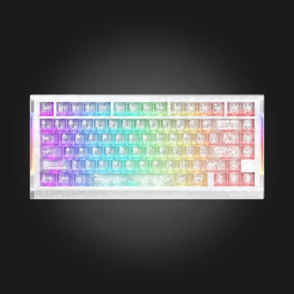 Attackshark R86 HE Ice Ninja Liyu Magnetic Switch Wired — ზედხედით, RGB განათებული კლავიშები