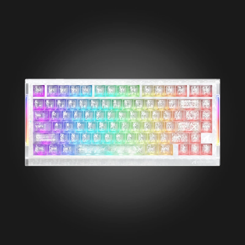 Attackshark R86 HE Ice Ninja Liyu Magnetic Switch Wired 1 Attackshark R86 HE Ice Ninja Liyu Magnetic Switch Wired — ზედხედით, RGB განათებული კლავიშები
