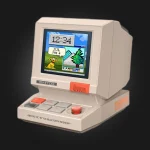 Divoom MiniToo White — პიქსელური ეკრანი და მართვის ღილაკები