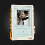 Divoom Times Frame White — photo frame with gold-colored details