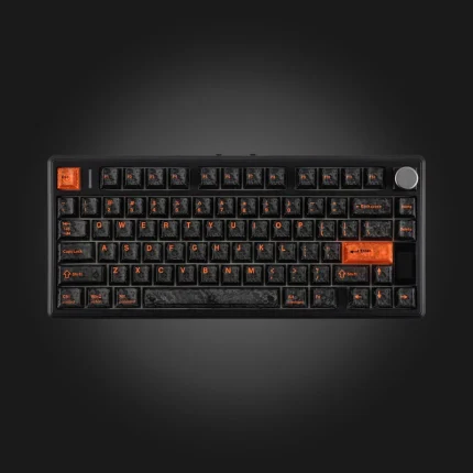 Epomaker TH80 V2 Pro Creamy Jade Switch Black — ზედა ხედი გამორთული განათებით