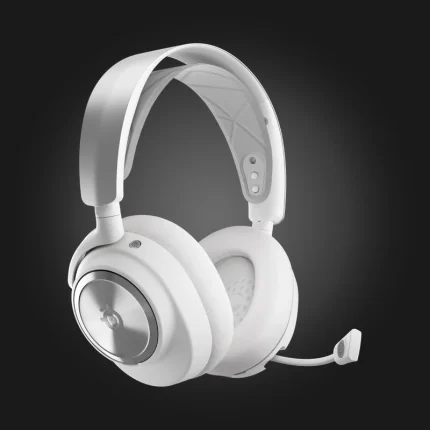 SteelSeries Arctis Nova Pro Wireless White — თეთრი PlayStation ჰედსეტი, Microphoneთ