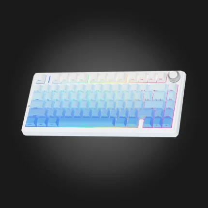 AULA F75 Pro RGB Glacier White/Gradient Blue (Star Vector Switch) — ზედხედის რაკურსი