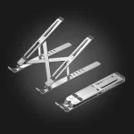 Vention KDM Silver — გაშლილი და დაკეცილი სადგამის ხედი