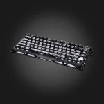 GravaStar Mercury K1 Stealth Black კლავიატურა — სამმეოთხედიანი ხედი