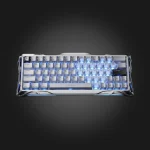 GravaStar Mercury V60 Pro Chrome Silver Keyboard — სრული წინა ხედი