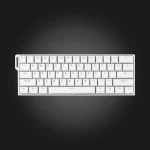 Epomaker HE60 White Translucent — ზედხედით, თეთრი ღილაკებით