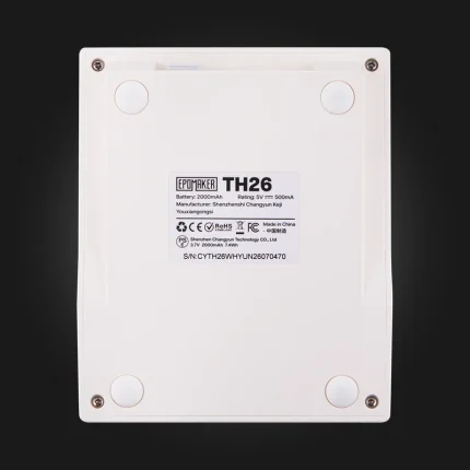 Epomaker TH26 White — ქვედა მხარე და მოდელის ეტიკეტი