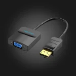 Vention DisplayPort to VGA 0.15m Black — DisplayPort შტეკერისა და VGA ბუდის ხედი