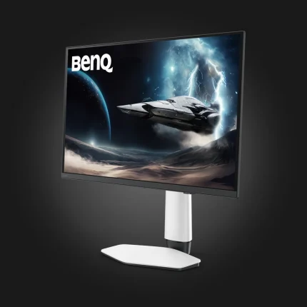 BenQ MOBIUZ EX271UZ 26.5" 4K UHD 240Hz 0.03ms QD-OLED White — Monitorს დახრილი ხედი