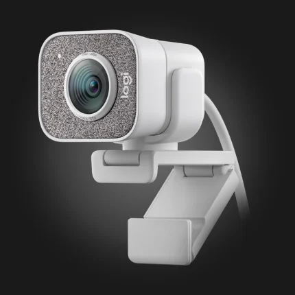 Logitech StreamCam 1080p 60fps White — დახრილი ხედი