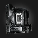 ASUS ROG STRIX Z890-I GAMING WIFI — დედაპლატის დახრილი ხედი
