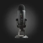Blue Yeti Blackout microphone - front view