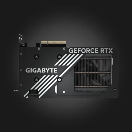 Gigabyte GeForce RTX 5060 Ti WINDFORCE OC 16G — უკანა ხედი, ლითონის ფირფიტა