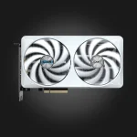 Gigabyte GeForce RTX 5060 Ti EAGLE OC ICE 16G — წინა ხედი ორი ვენტილატორით