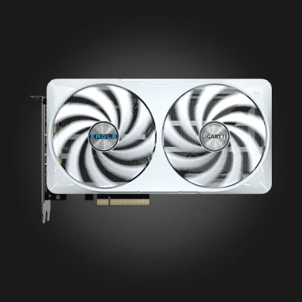 Gigabyte GeForce RTX 5060 Ti EAGLE OC ICE 16G — წინა ხედი ორი ვენტილატორით