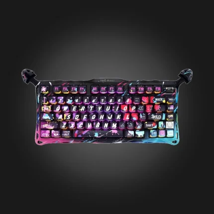 GravaStar Mercury V75 Pro Neon Graffiti კლავიატურა — ზედხედი