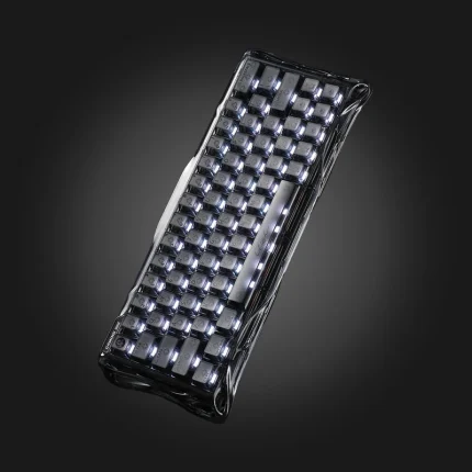 GravaStar Mercury V60 Onyx Crystal კლავიატურა — სრული წინა ხედი