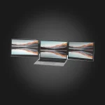 Kefeya S3 Triple Screen Portable Monitor — ლეპტოპთან მიერთებული ორი დამატებითი ეკრანი, წინა ხედი