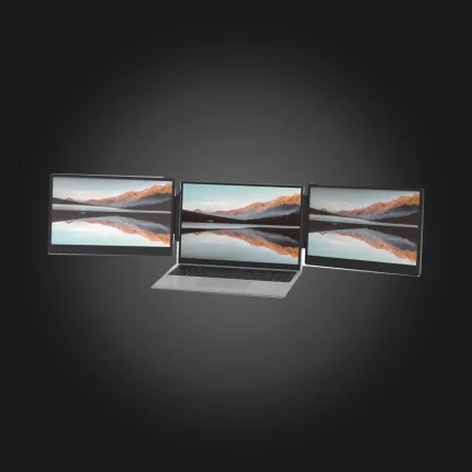 Kefeya S3 Triple Screen Portable Monitor — ლეპტოპთან მიერთებული ორი დამატებითი ეკრანი, წინა ხედი