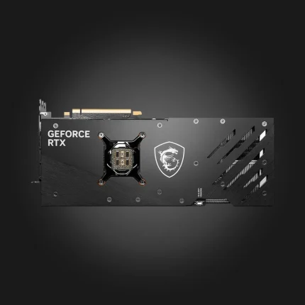 MSI GeForce RTX 4090 GAMING X TRIO 24GB — უკანა ხედი, ლითონის ფირფიტა