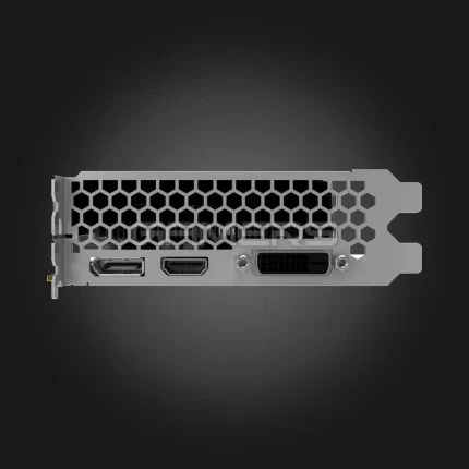Palit GeForce GTX 1050 Ti Dual 4GB ვიდეო ბარათი — პორტების ხედი