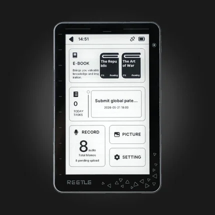 Reetle SmartInk I Black — ეკრანი და წინა მხარე